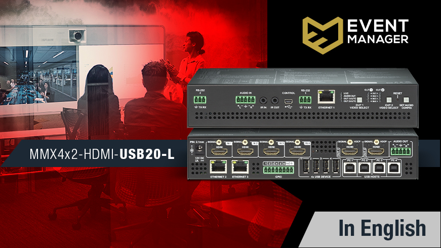 Product Launch Webinar - MMX4x2-HDMI-USB20 - A 4x2 HDMI Matrix with USB Host Switching and Event Manager